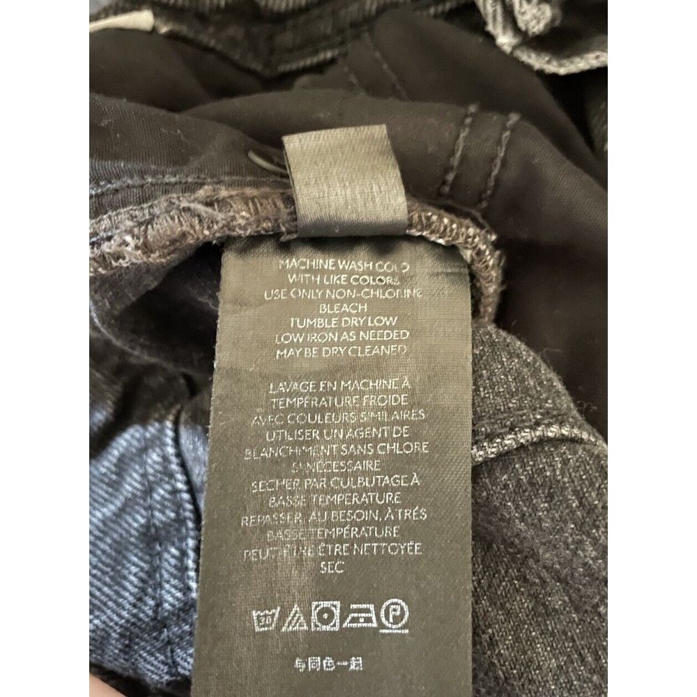 Free‎ People We The Free Women's High Rise Tapered Leg Frayed Hem Jeans Black 24 - Picture 9 of 9